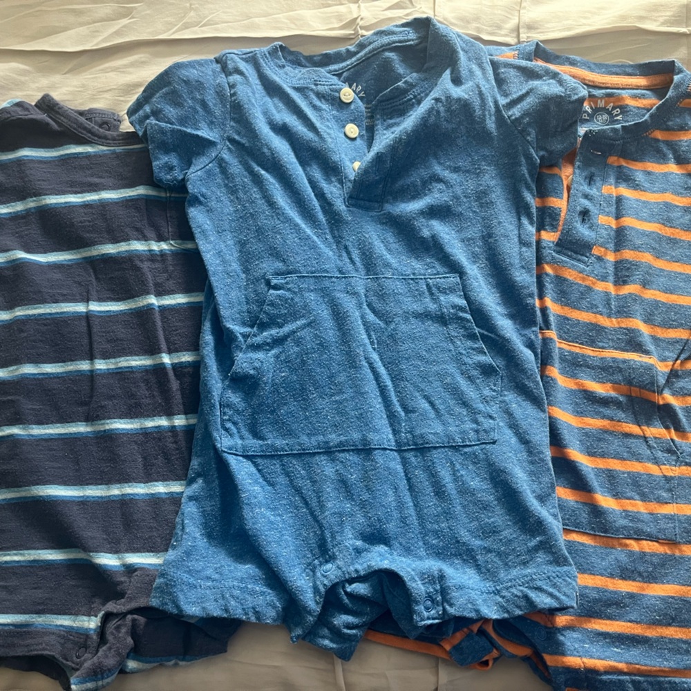 Primary 12-18mo set of 4 short-sleeve rompers